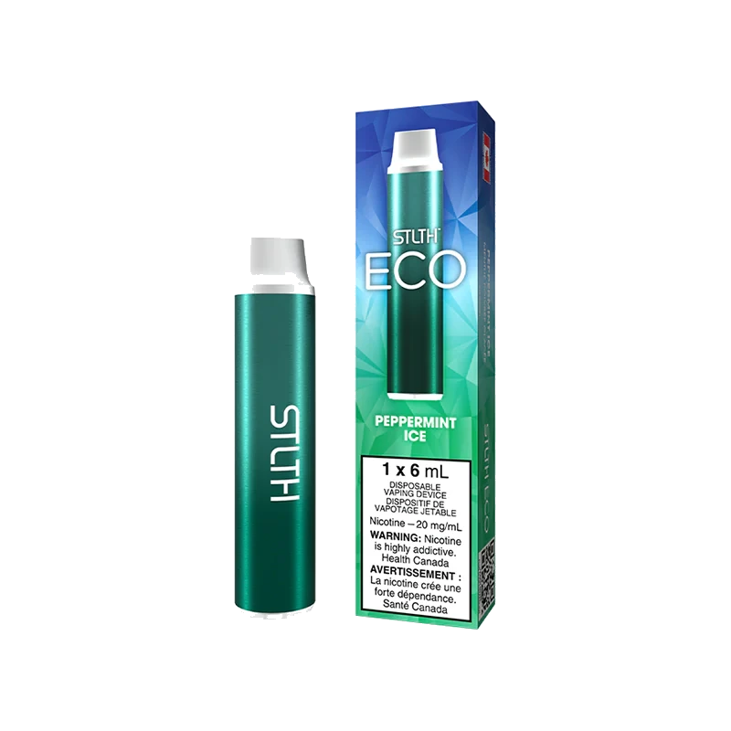 STLTH Eco Disposable Vape: Peppermint Ice product image at Vapelite Ottawa