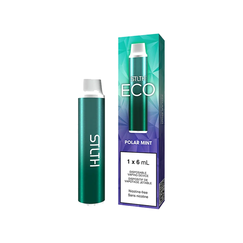 STLTH Eco Disposable Vape: Polar Mint Zero Nicotine product image at Vapelite Ottawa