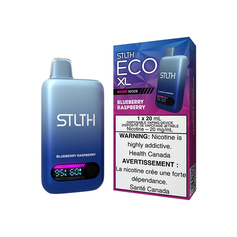 STLTH Eco XL Disposable Vape: Blueberry Raspberry product image at Vapelite Ottawa