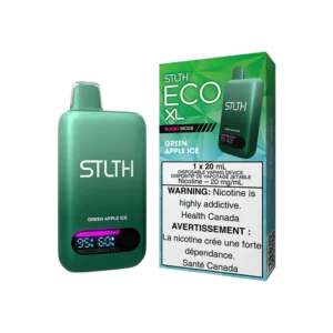STLTH Eco XL Disposable Vape: Green Apple Ice product image at Vapelite Ottawa
