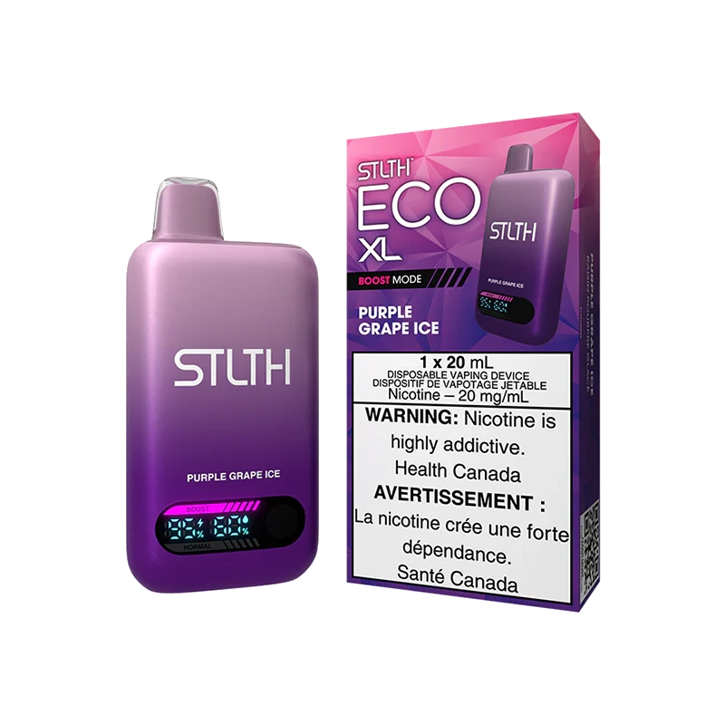 STLTH Eco XL Disposable Vape: Purple Grape Ice product image at Vapelite Ottawa