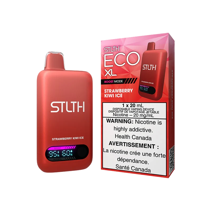STLTH Eco XL Disposable Vape: Strawberry Kiwi Ice product image at Vapelite Ottawa