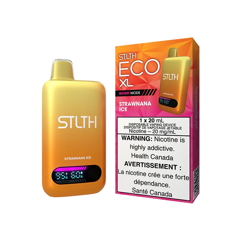 STLTH Eco XL Disposable Vape: Strawnana Ice product image at Vapelite Ottawa
