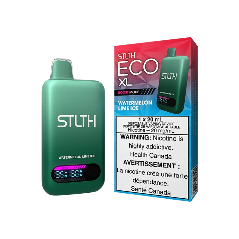 STLTH Eco XL Disposable Vape: Watermelon Lime Ice product image at Vapelite Ottawa