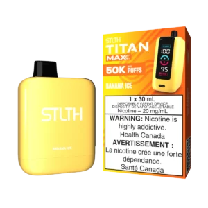STLTH Titan Max Disposable Vape: Banana Ice (30 mL) product image at Vapelite Ottawa