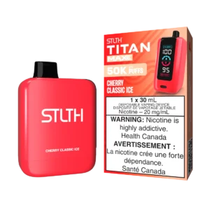 STLTH Titan Max Disposable Vape: Cherry Classic Ice (30 mL) product image at Vapelite Ottawa