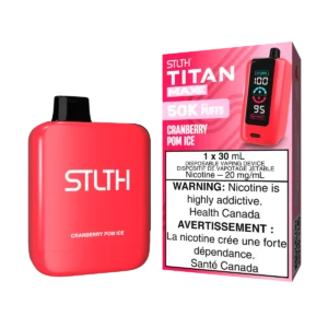 STLTH Titan Max Disposable Vape: Cranberry Pom Ice (30 mL) product image at Vapelite Ottawa