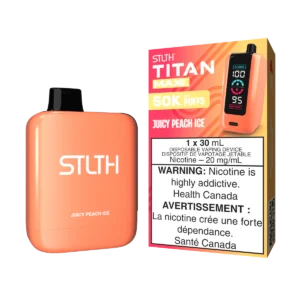 STLTH Titan Max Disposable Vape: Juicy Peach Ice (30 mL) product image at Vapelite Ottawa