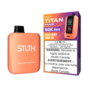 STLTH Titan Max Disposable Vape: Peach White Grape Ice (30 mL) product image at Vapelite Ottawa
