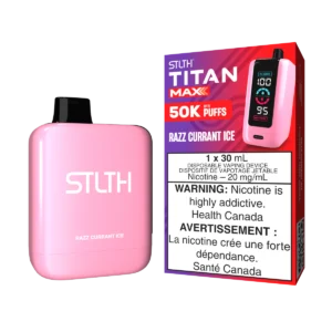 STLTH Titan Max Disposable Vape: Razz Currant Ice (30 mL) product image at Vapelite Ottawa