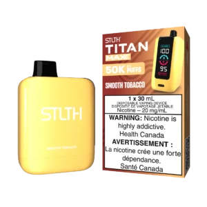 STLTH Titan Max Disposable Vape: Smooth Tobacco (30 mL) product image at Vapelite Ottawa