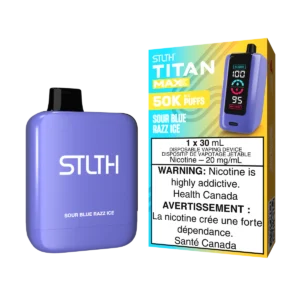 STLTH Titan Max Disposable Vape: Sour Blue Razz Ice (30 mL) product image at Vapelite Ottawa