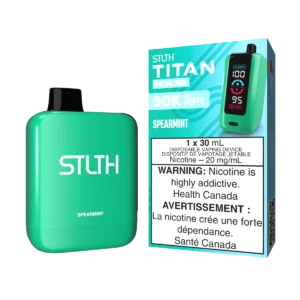 STLTH Titan Max Disposable Vape: Spearmint (30 mL) product image at Vapelite Ottawa