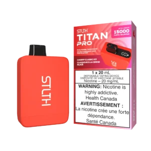STLTH Titan Pro Disposable Vape: Cherry Classic Ice (20 mL) product image at Vapelite Ottawa