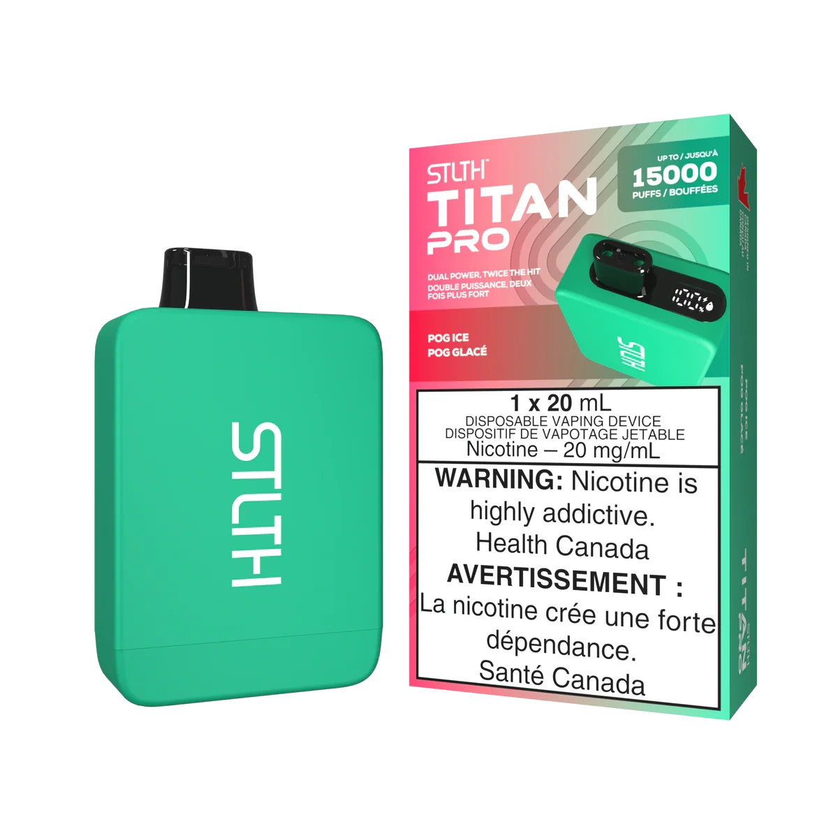 STLTH Titan Pro Disposable Vape: POG Ice (20 mL) product image at Vapelite Ottawa