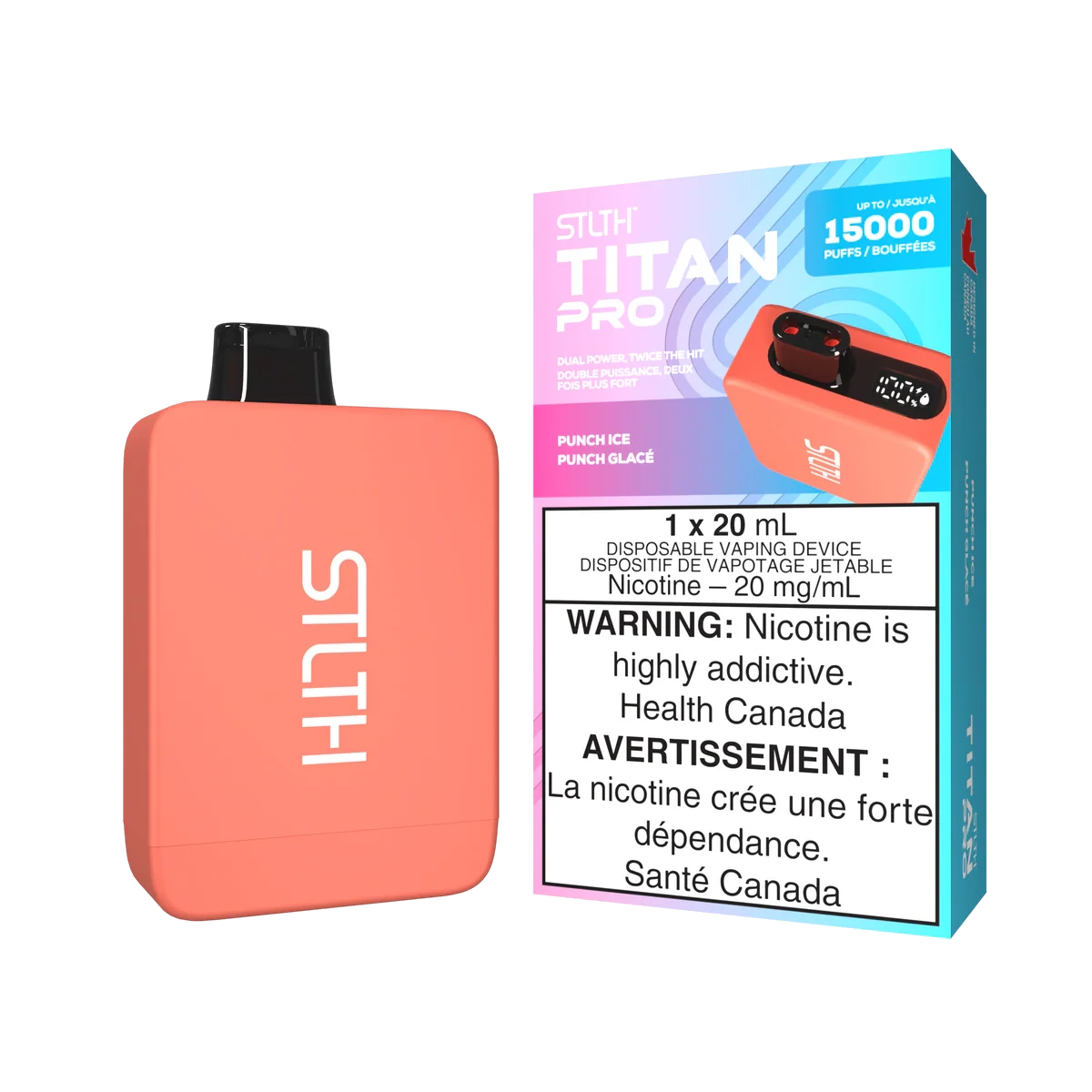 STLTH Titan Pro Disposable Vape: Punch Ice (20 mL) product image at Vapelite Ottawa