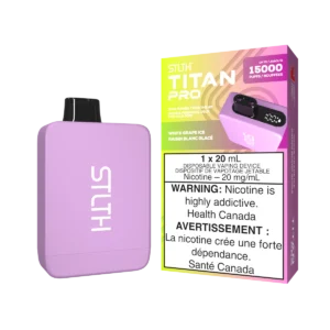 STLTH Titan Pro Disposable Vape: White Grape Ice (20 mL) product image at Vapelite Ottawa
