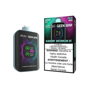 STLTH x Geek Bar 80K Disposable Vape: Blueberry Watermelon Ice (30 mL) product image at Vapelite Ottawa