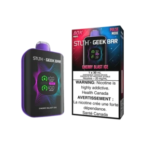 STLTH x Geek Bar 80K Disposable Vape: Cherry Blast Ice (30 mL) product image at Vapelite Ottawa