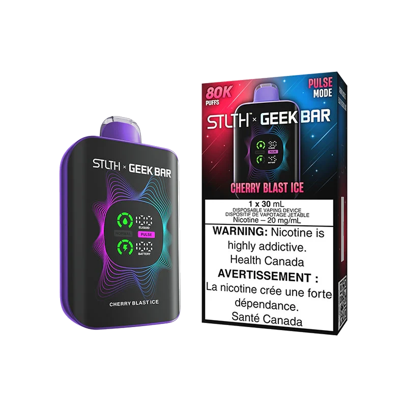 STLTH x Geek Bar 80K Disposable Vape: Cherry Blast Ice (30 mL) product image at Vapelite Ottawa