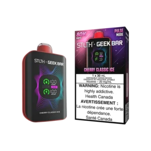 STLTH x Geek Bar 80K Disposable Vape: Cherry Classic Ice (30 mL) product image at Vapelite Ottawa