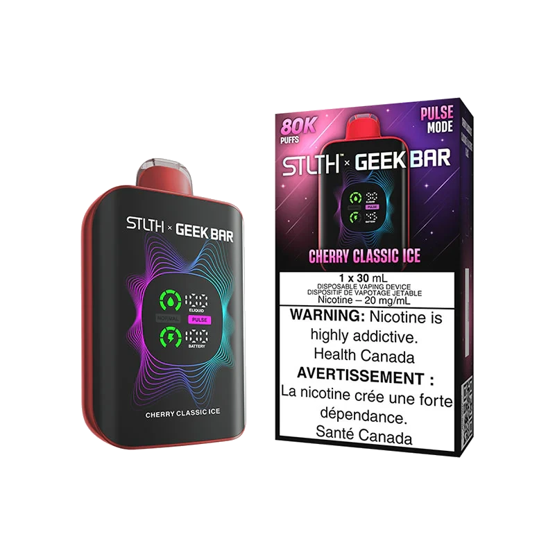 STLTH x Geek Bar 80K Disposable Vape: Cherry Classic Ice (30 mL) product image at Vapelite Ottawa