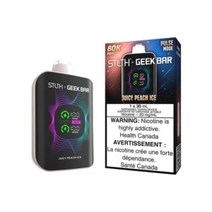 STLTH x Geek Bar 80K Disposable Vape: Juicy Peach Ice (30 mL) product image at Vapelite Ottawa