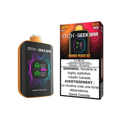 STLTH x Geek Bar 80K Disposable Vape: Mango Peach Ice (30 mL) product image at Vapelite Ottawa