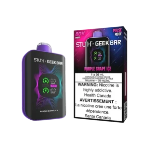STLTH x Geek Bar 80K Disposable Vape: Purple Grape Ice (30 mL) product image at Vapelite Ottawa