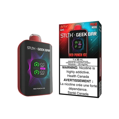 STLTH x Geek Bar 80K Disposable Vape: Red Punch Ice (30 mL) product image at Vapelite Ottawa
