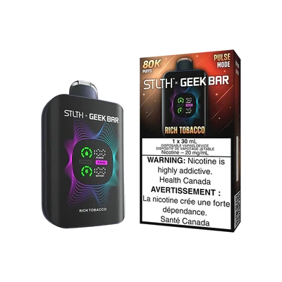 STLTH x Geek Bar 80K Disposable Vape: Rich Tobacco (30 mL) product image at Vapelite Ottawa