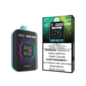 STLTH x Geek Bar 80K Disposable Vape: Sour Blue Ice (30 mL) product image at Vapelite Ottawa
