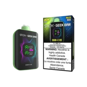 STLTH x Geek Bar 80K Disposable Vape: Sour-C Ice (30 mL) product image at Vapelite Ottawa