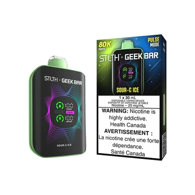 STLTH x Geek Bar 80K Disposable Vape: Sour-C Ice (30 mL) product image at Vapelite Ottawa