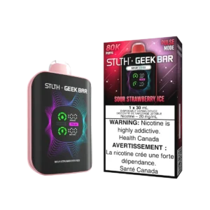 STLTH x Geek Bar 80K Disposable Vape: Sour Strawberry Ice (30 mL) product image at Vapelite Ottawa