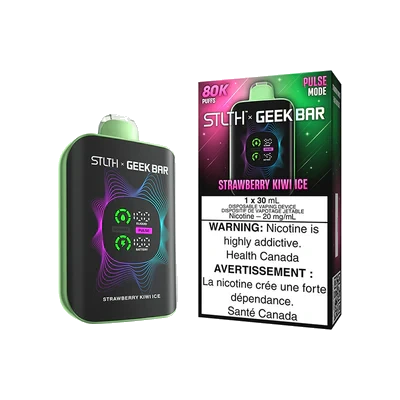 STLTH x Geek Bar 80K Disposable Vape: Strawberry Kiwi Ice (30 mL) product image at Vapelite Ottawa