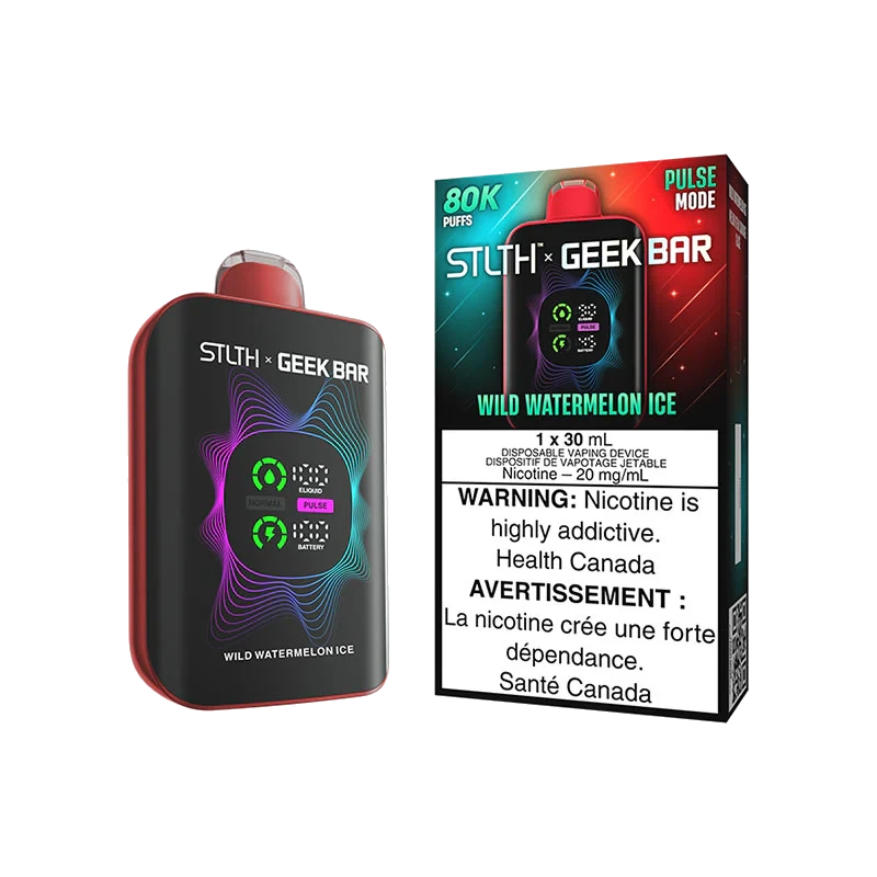 STLTH x Geek Bar 80K Disposable Vape: Wild Watermelon Ice (30 mL) product image at Vapelite Ottawa